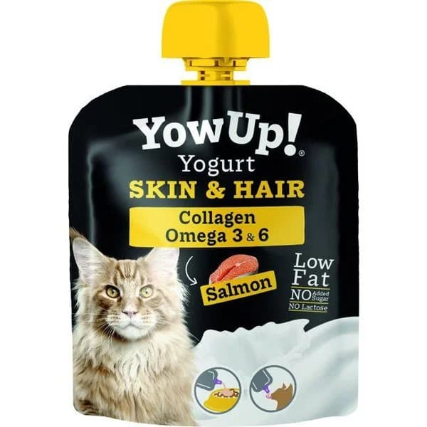 Yogurt de salmón skin&hair para gato YOWUP, doypack 85 g - 1 ud - Imagen del producto en Findit