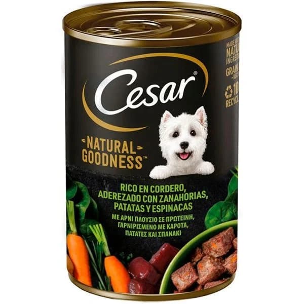 Natural goodness rico en cordero CESAR, lata 400 g - 1 ud - Imagen del producto en Findit