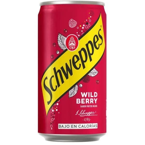 Refresco frutos rojos con gas SCHWEPPES BERRY, lata 25 cl - 1 ud - Imagen del producto en Findit
