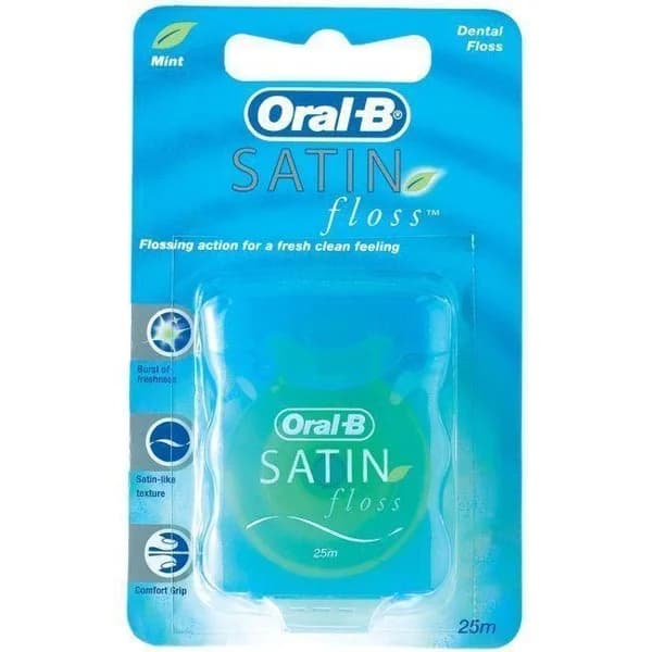 Seda dental Satin Floss ORAL-B, rollo 25 metros - 1 ud - Imagen del producto en Findit