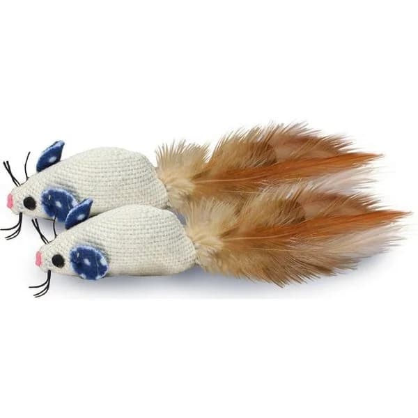 Juguete ratón con pluma para gatos BIOZOO, 1 ud - 1 ud - Imagen del producto en Findit