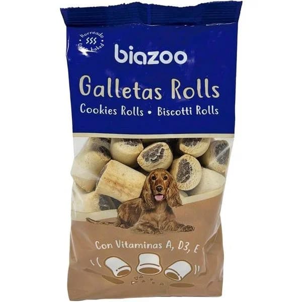 Galletas de carne rolls para perro BIAZOO, paquete 500 g - 1 ud - Imagen del producto en Findit