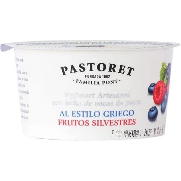 Yogur estilo griego c/ frutas del bosque PASTORET, tarrina 150 g - 1 ud - Imagen del producto en Findit