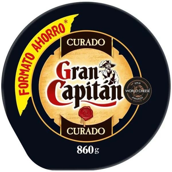 Queso curado mini GRAN CAPITÁN, pieza 860 g - 1 ud - Imagen del producto en Findit