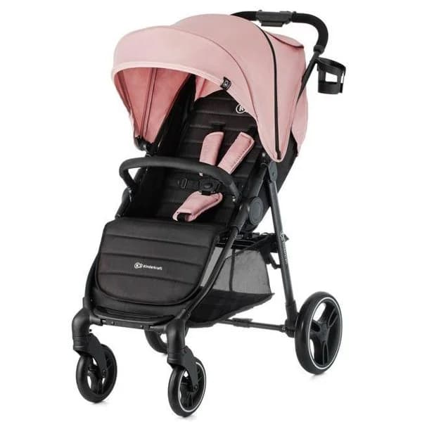 Silla paseo Grande plus rosa negra KINDERKRAFT, 105x57x95 cm Chasis de aluminio, respaldo multiposición, fácil plegado con una sola mano, suspensión en las cuatro ruedas, capota extensible con ventana y cesta portaobjetos. Peso máximo recomendado 22 kg. Homologación Europea EN 1888 - 1 ud - Imagen del producto en Findit