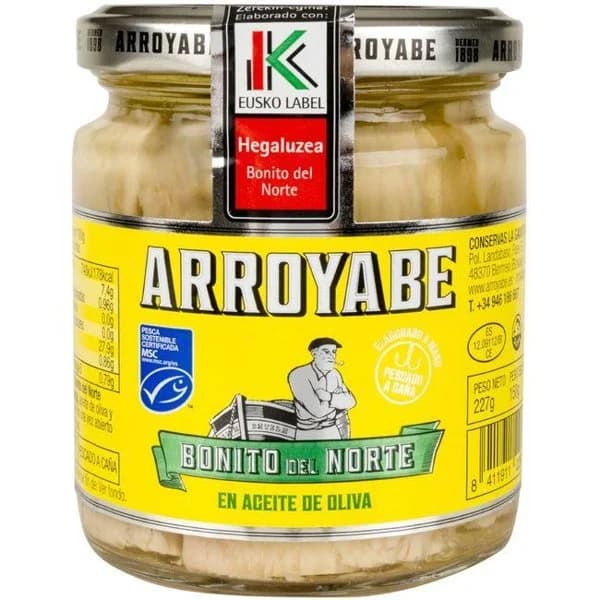 Bonito en aceite de oliva ARROYABE, frasco 227 g - 1 ud - Imagen del producto en Findit
