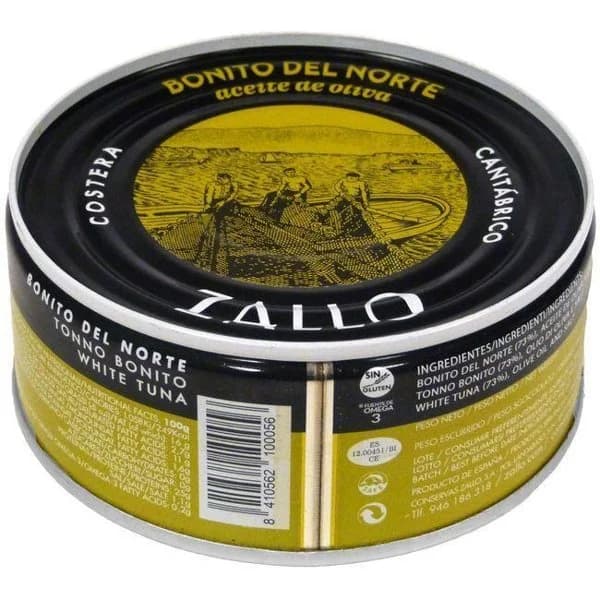 Bonito en aceite de oliva ZALLO, lata 266 g - 1 ud - Imagen del producto en Findit