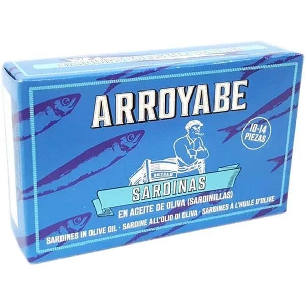 Sardinilla en aceite de oliva 10/14 piezas ARROYABE, lata 118 g - 1 ud - Imagen del producto en Findit