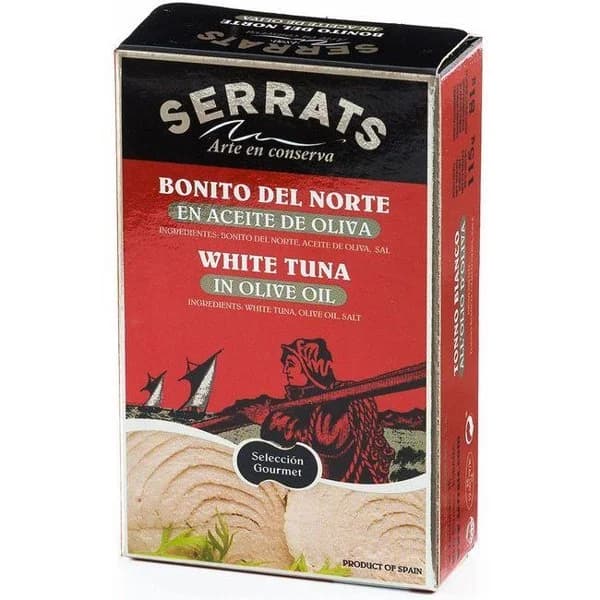 Bonito del norte en aceite de oliva SERRATS, lata 115 g - 1 ud - Imagen del producto en Findit