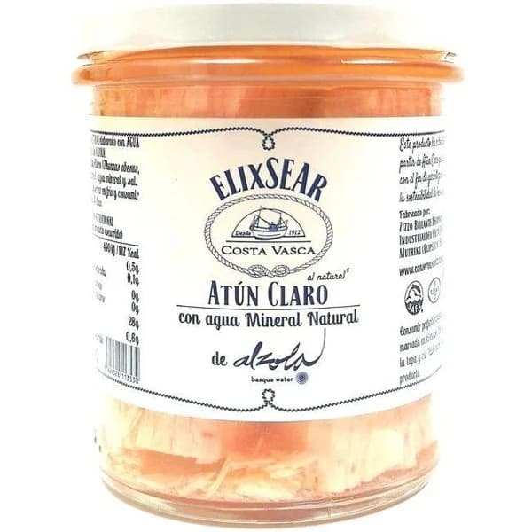 Atún claro al natural con agua Alzola COSTA VASCA,  frasco 210 g - 1 ud - Imagen del producto en Findit