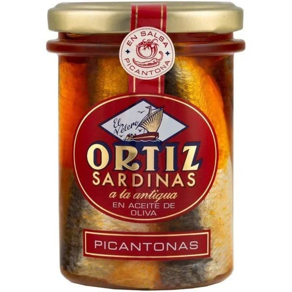 Sardina en salsa picantona ORTIZ, frasco 190 g - 1 ud - Imagen del producto en Findit