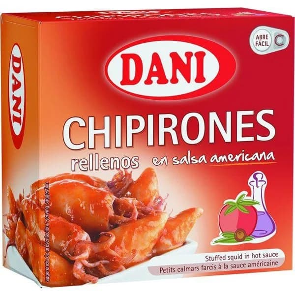 Chipirón relleno en salsa americana DANI, lata 148 g - 1 ud - Imagen del producto en Findit