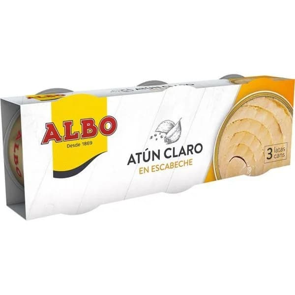 Atún claro en escabeche ALBO, pack 3x92 g - 1 ud - Imagen del producto en Findit