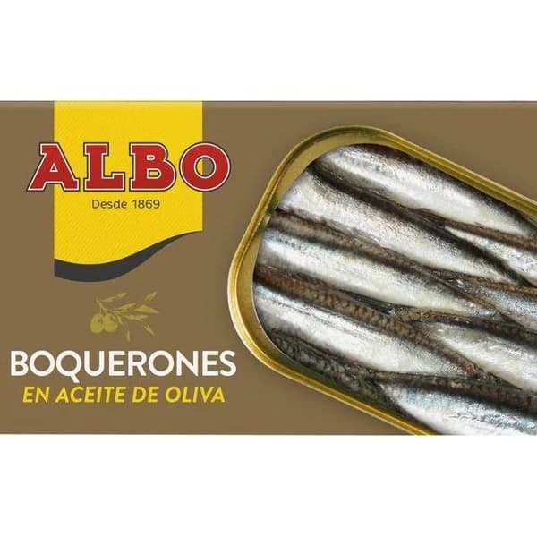 Boquerón en aceite de oliva ALBO, lata 120 g - 1 ud - Imagen del producto en Findit