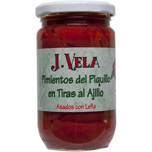 Pimiento piquillo al ajo tiras VELA, frasco 290 g - 1 ud - Imagen del producto en Findit