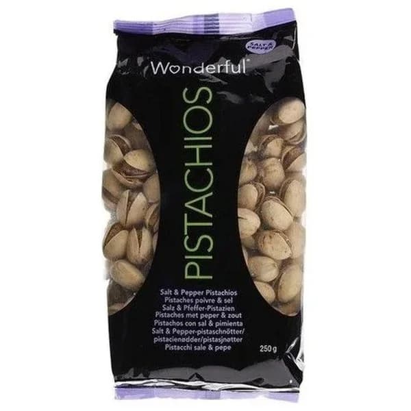 Pistacho tostado salado WONDERFUL, bolsa 250 g - 1 ud - Imagen del producto en Findit