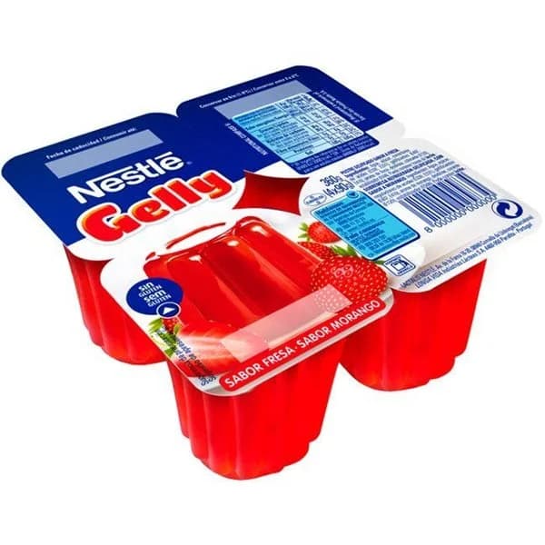 Gelatina Gelly sabor fresa NESTLÉ, pack 4x90 g - 1 ud - Imagen del producto en Findit