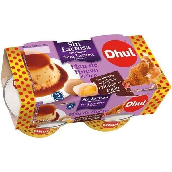 Flan de huevo sin lactosa Gourmand&Vegetal DHUL, pack 4x110 g - 1 ud - Imagen del producto en Findit