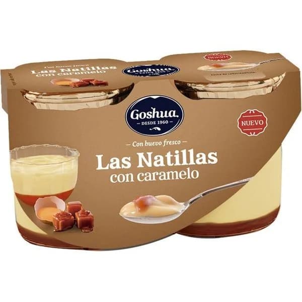 Natillas con caramelo GOSHUA, pack 2x115 g - 1 ud - Imagen del producto en Findit