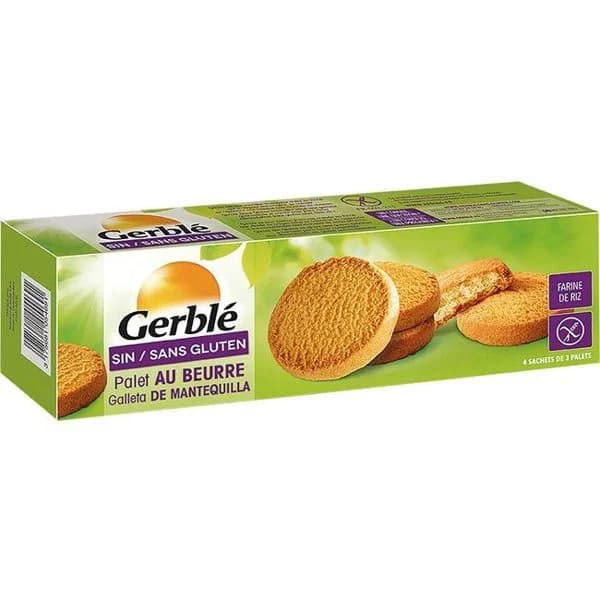 Galleta con mantequilla sin gluten GERBLÉ, caja 175 g - 1 ud - Imagen del producto en Findit