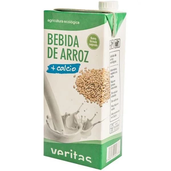Bebida de Arroz con Calcio VERITAS, brik 1 litro - 1 ud - Imagen del producto en Findit