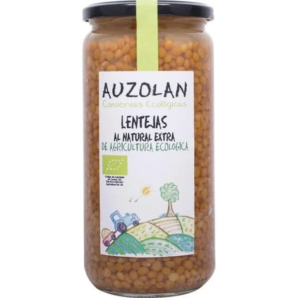Lentejas ecológicas AUZOLAN, frasco 450 g - 1 ud - Imagen del producto en Findit
