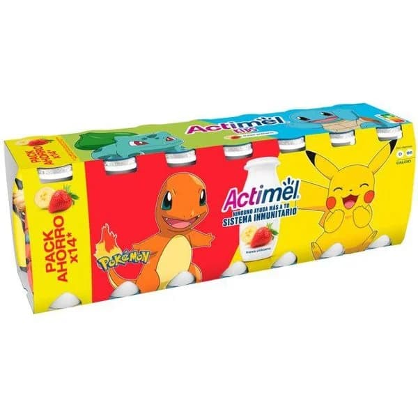 Actikids sabor fresa-plátano ACTIMEL, pack 14x100 g - 1 ud - Imagen del producto en Findit