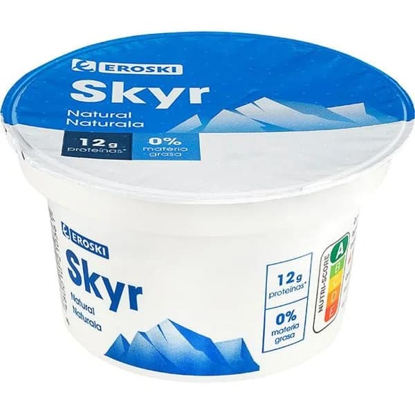 Skyr natural 0% EROSKI, tarrina 150 g - 1 ud - Imagen del producto en Findit