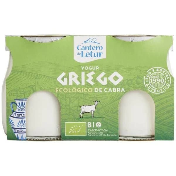 Yogur ecol. griego de cabra CANTERO de LETUR, pack 2x125 g - 1 ud - Imagen del producto en Findit