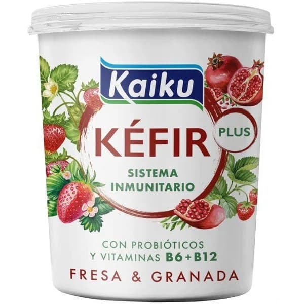 Kéfir sabor fresa&granada KAIKU, tarrina 350 g - 1 ud - Imagen del producto en Findit