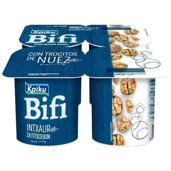 Yogur Bifi Activium con nueces KAIKU, pack 4x125 g - 1 ud - Imagen del producto en Findit