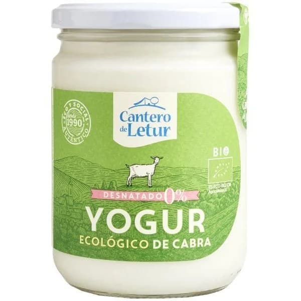 Yogur ecológico de cabra 0% CANTERO DE LETUR, frasco 420 g - 1 ud - Imagen del producto en Findit
