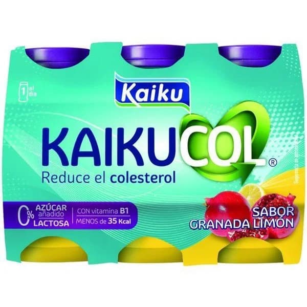 Reductor de colesterol granada-limón KAIKUCOL Zero, pack 6x65 ml - 1 ud - Imagen del producto en Findit