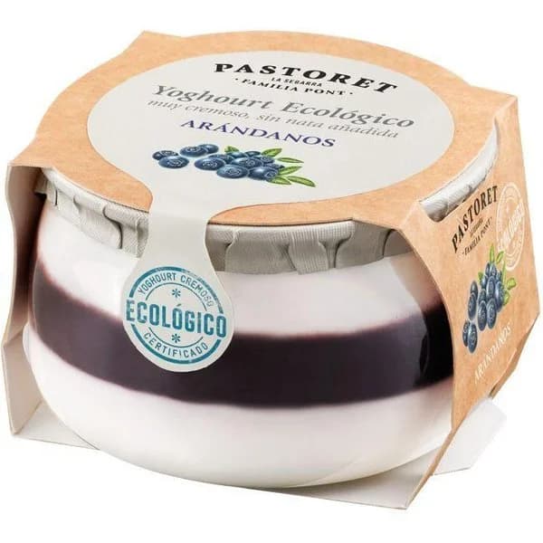 Yogur ecológico sabor arándanos EL PASTORET, tarro 135 g - 1 ud - Imagen del producto en Findit