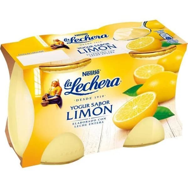 Yogur enriquecido sabor limón LA LECHERA, pack 2x125 g - 1 ud - Imagen del producto en Findit