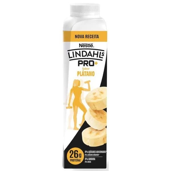 Producto lácteo sabor plátano LINDAHLS, botella 330 ml - 1 ud - Imagen del producto en Findit