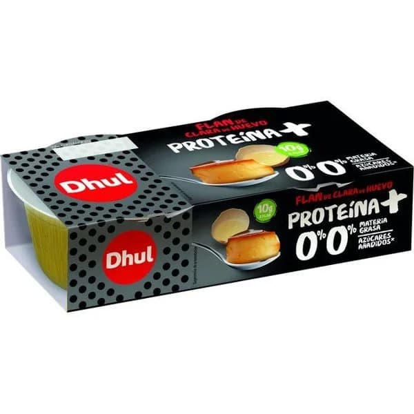Flan de huevo protéico DHUL, pack 2x120 g - 1 ud - Imagen del producto en Findit