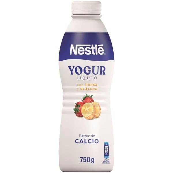 Yogur líquido sabor fresa y plátano NESTLÉ, botella 750 g - 1 ud - Imagen del producto en Findit