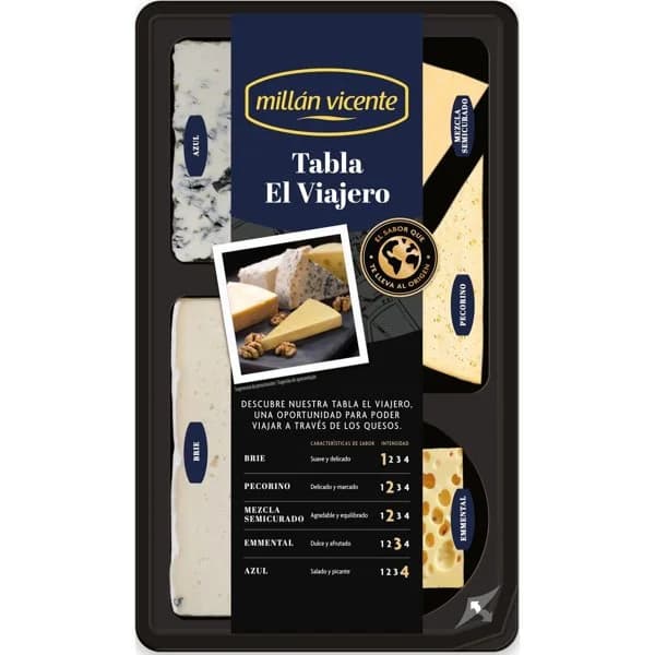 Tabla de quesos El Viajero MILLAN VICENTE, bandeja 250 g - 1 ud - Imagen del producto en Findit