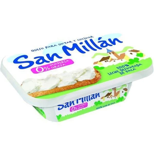 Queso para untar 0% SAN MILLAN, tarrina 175 g - 1 ud - Imagen del producto en Findit