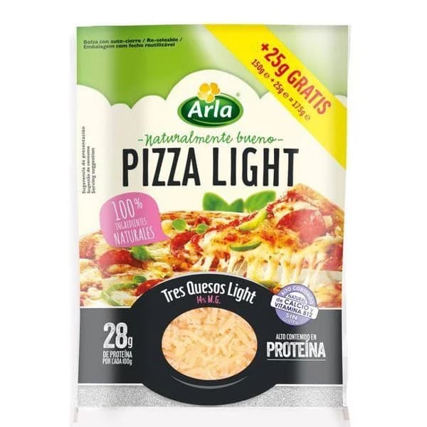 3 Quesos light rallado ARLA, bolsa 175 g - 1 ud - Imagen del producto en Findit