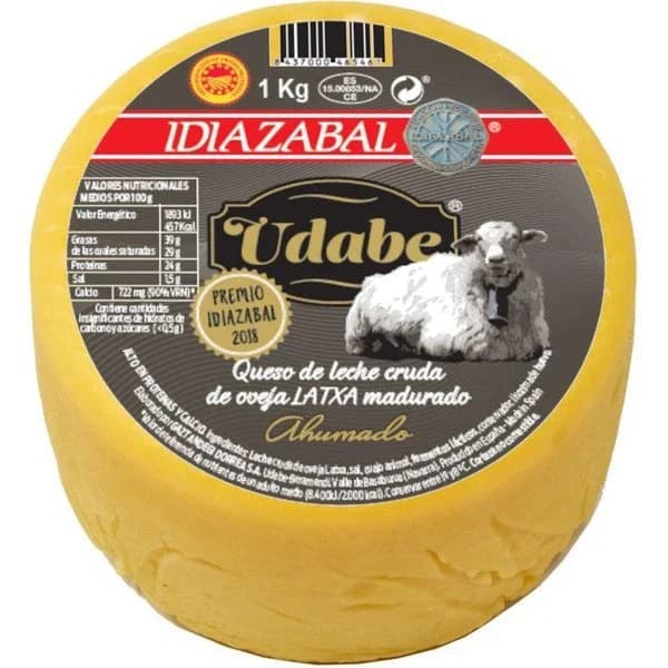Queso ahumado D.O. Idiazabal UDABE, al corte, compra mínima 250 g - 1 ud - Imagen del producto en Findit