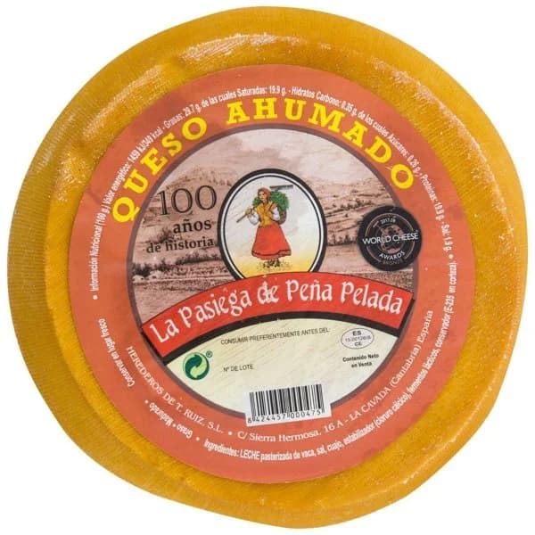 Queso tierno ahumado PASIEGA P. PELADA, al corte, compra mínima 250 g - 1 ud - Imagen del producto en Findit