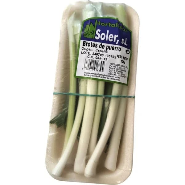 Brote de puerro HORTALIZAS SOLER, bandeja 125 g - 0.13 kg - Imagen del producto en Findit