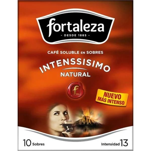 Café soluble natural FORTALEZA, caja 10 sobres - 1 ud - Imagen del producto en Findit