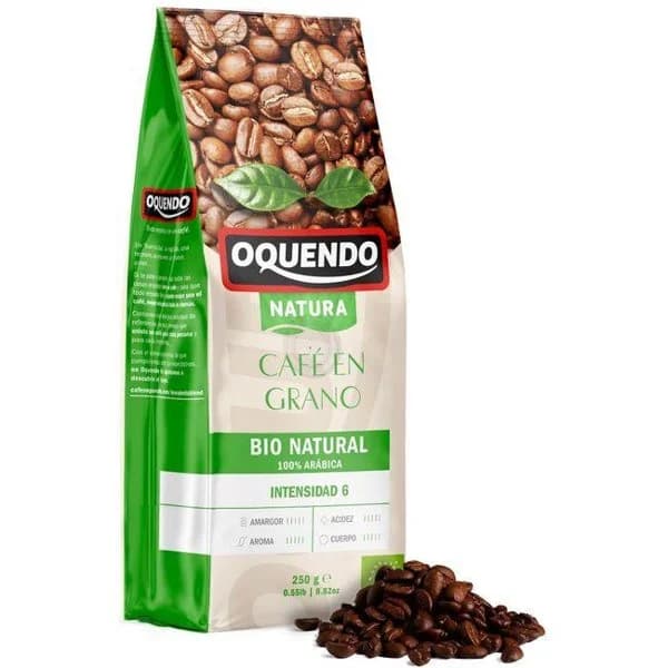 Café grano arábica bio OQUENDO, paquete 250 g - 1 ud - Imagen del producto en Findit
