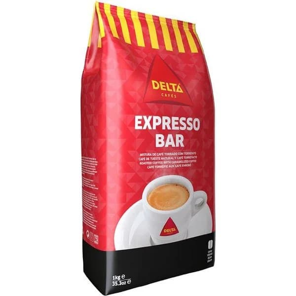 Café en grano mezcla expresso bar DELTA, paquete 1 kg - 1 kg - Imagen del producto en Findit