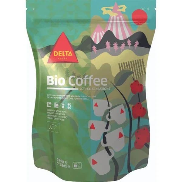 Café molido bio DELTA, bolsa 220 g - 0.22 kg - Imagen del producto en Findit
