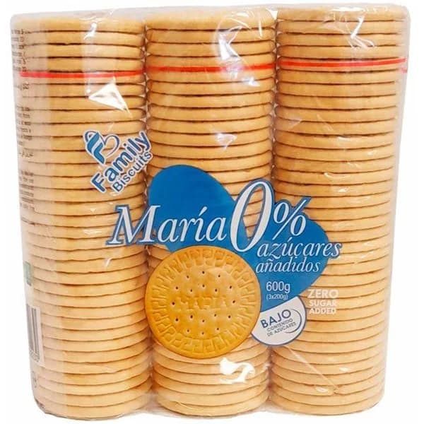 Galleta María sin azúcar FAMILY BISCUITS, pack 3x200 g - 1 ud - Imagen del producto en Findit
