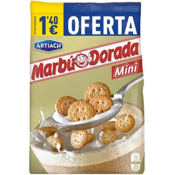 Galleta mini MARBÚ DORADA ARTIACH, caja 230 g - 1 ud - Imagen del producto en Findit